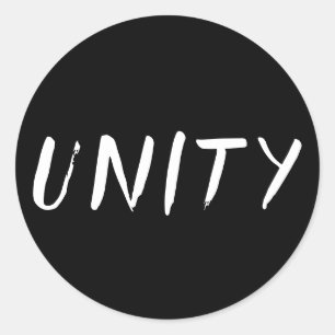 Unity B&W Classic Round Sticker