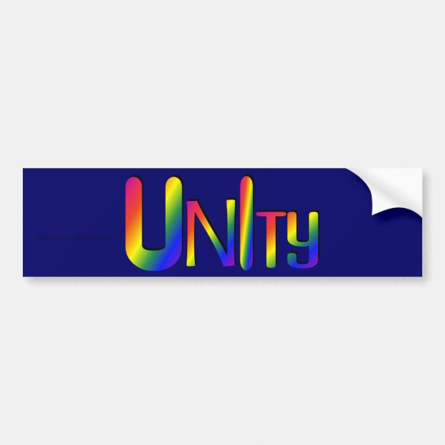 UNIty Custom Bumper Sticker (Front)