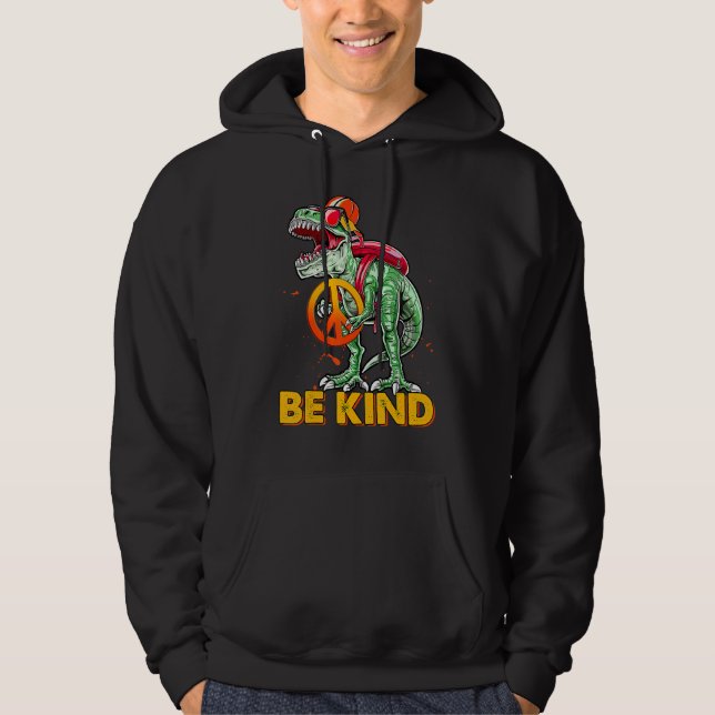 Unity Day Dinosaur Rex Be Kind Anti Bullying Toddl Hoodie (Front)