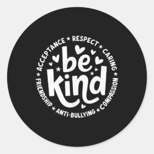 Unity Day No Bullying Orange Anti Bullying Teacher Classic Round Sticker
