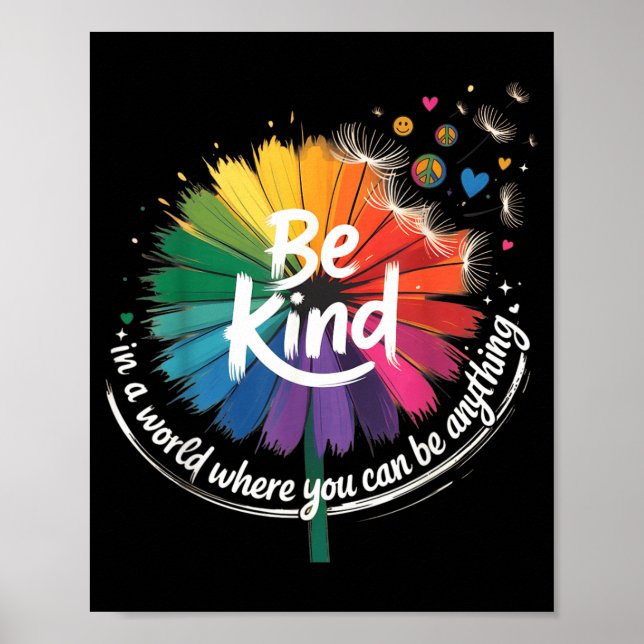 Unity Day Orange Anti Bullying Be Kind Kindness Poster (Front)