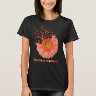 Unity Day Orange Daisy Peace Love Unity Anti Bully T-Shirt