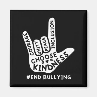 Unity Day Orange Kids  Anti Bullying Love Sign Lan Magnet