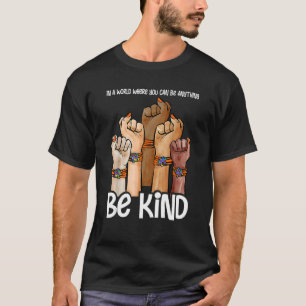 Unity Day Orange Kids Be Kind Women Be Kind ASL T-Shirt