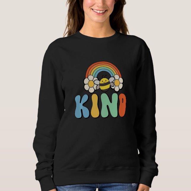Unity Day Orange Kids Bee Kind Anti Bullying Retro Sweatshirt (Front)