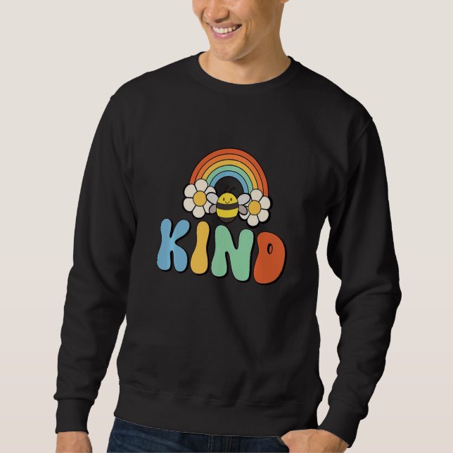 Unity Day Orange Kids Bee Kind Anti Bullying Retro Sweatshirt (Front)