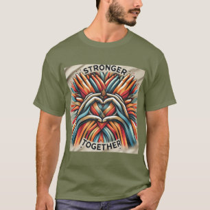 Unity Heart Colourful Hands Art T-Shirt