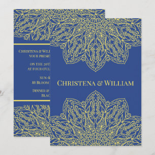 Unity in Bloom Blue Wedding Invitation