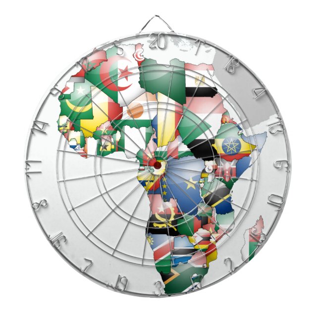 Unity in Diversity: Africa's Flags Collection Dartboard (Front)