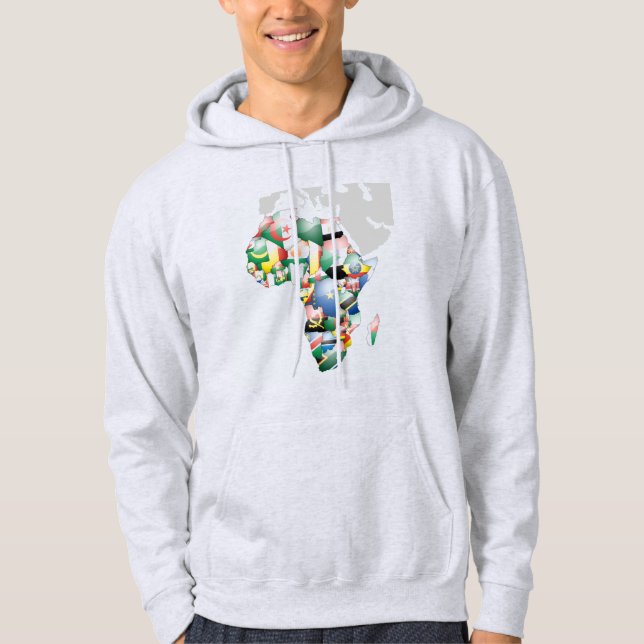 Unity in Diversity: Africa's Flags Collection Hoodie (Front)