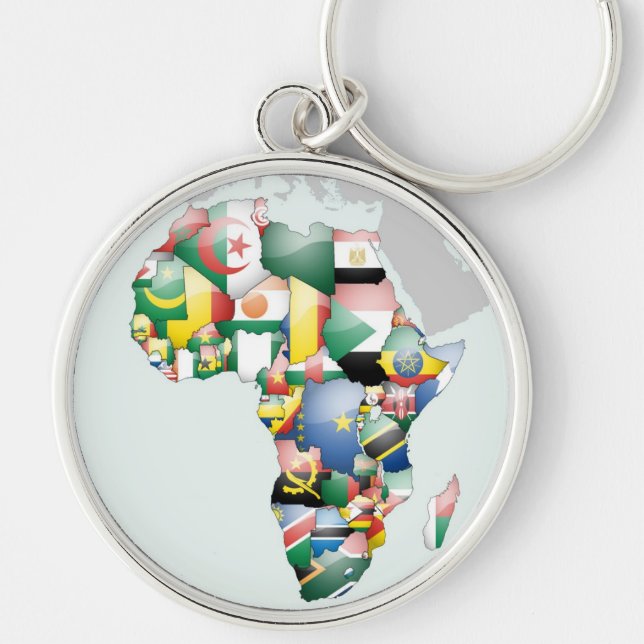 Unity in Diversity: Africa's Flags Collection Key Ring (Front)