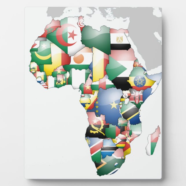 Unity in Diversity: Africa's Flags Collection Plaque (Front)