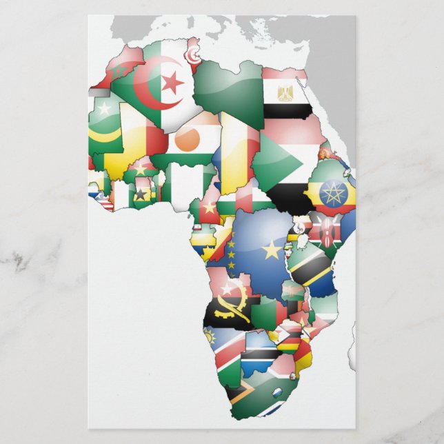 Unity in Diversity: Africa's Flags Collection Stationery (Front)