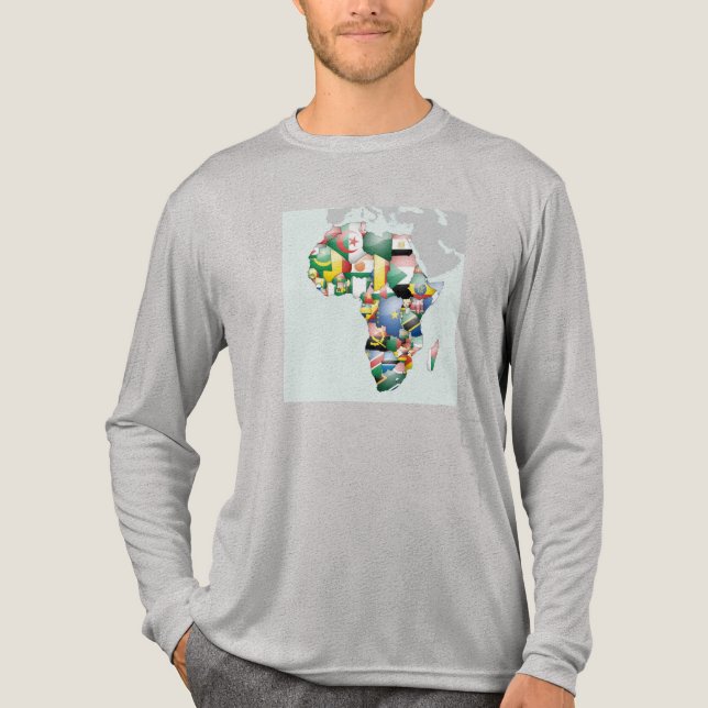 Unity in Diversity: Africa's Flags Collection Tri-Blend Shirt (Front)