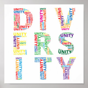 Unity in Diversity Colourful poster