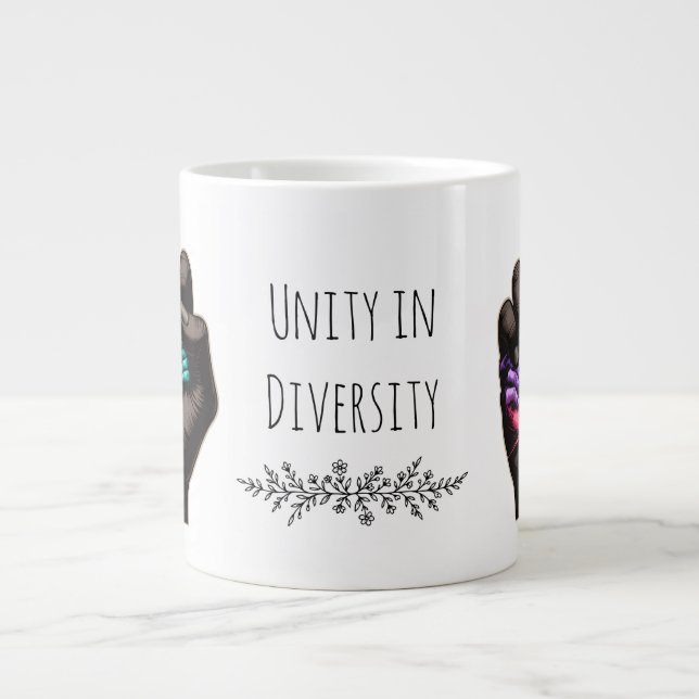 Unity in Diversity Large Coffee Mug (Front)