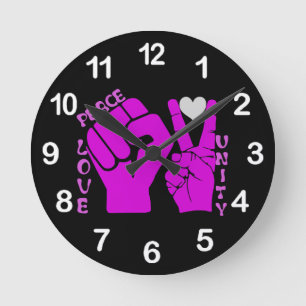 Unity,Love & Peace,Togetherness_ Round Clock