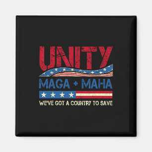 Unity Maha We've Got A Country To Save American Fl Magnet