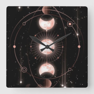 Unity of the Galaxy Square Wall Clock