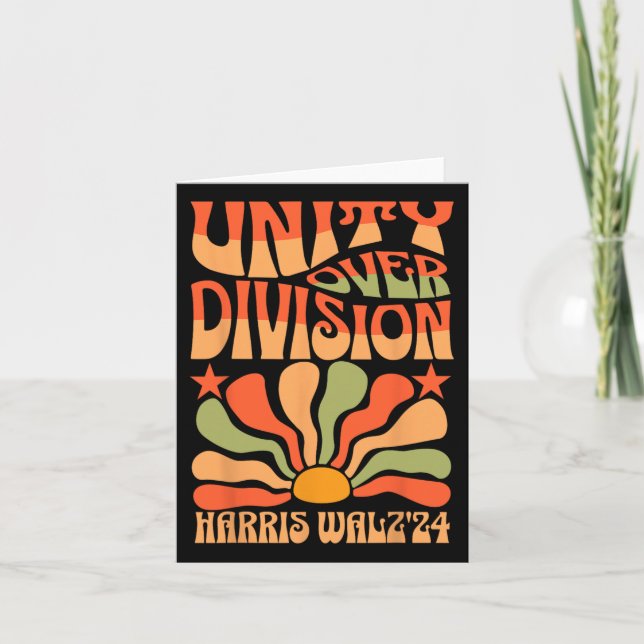Unity Over Division Harris 2024 Wheimer 2024 Vote  Card (Front)