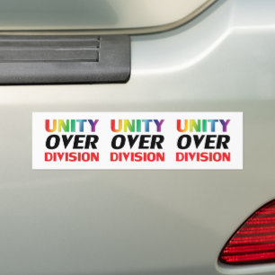 Unity over Division - pride lgbtq lgbt bumper Sticker
