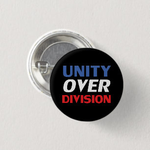 Unity over Division - red, white, blue, black 3 Cm Round Badge