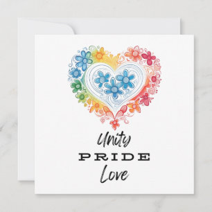 Unity Pride Love Thank You Card