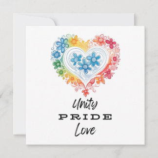 Unity Pride Love Thank You Card