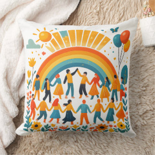 Unity Rainbow Community Decorative Pillow