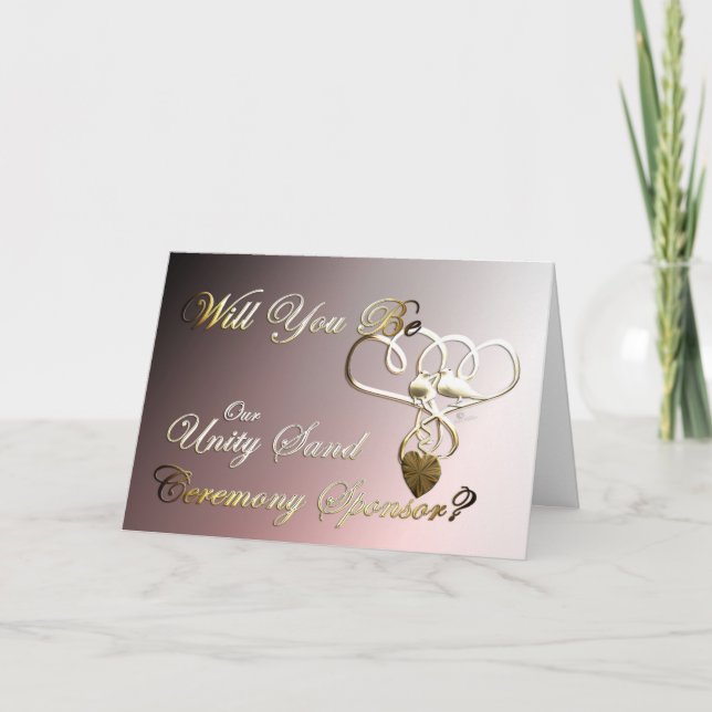 Unity san ceremony sponsor proposal wedding invite (Front)