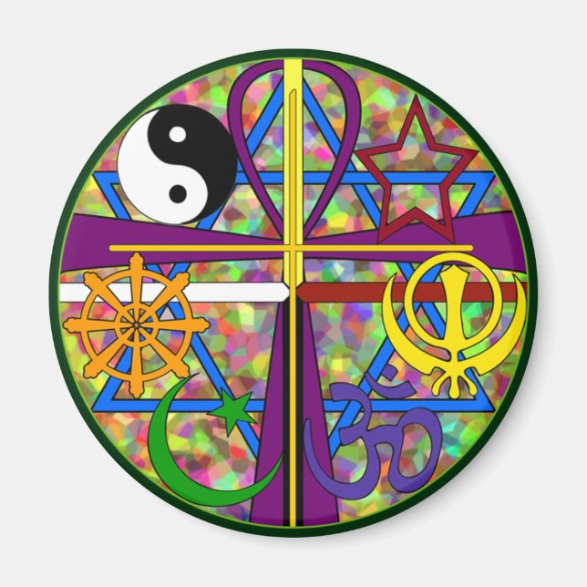 Unity Spiritual Symbols Magnet (Front)