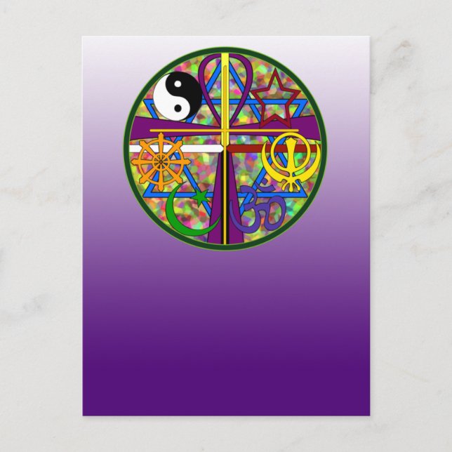 Unity Spiritual Symbols Postcard (Front)