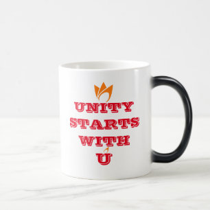 UNITY STARTS WITH U (orange fire) & Logo Magic Mug