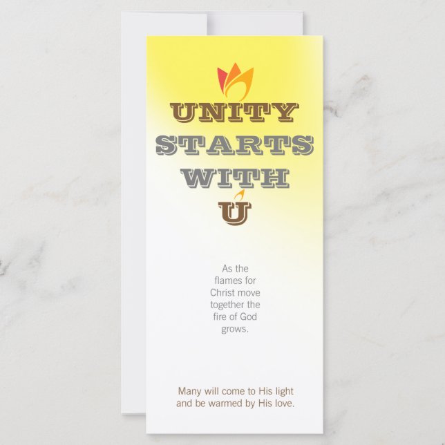 UNITY STARTS WITH U (orange to red fire) & Logo (Front)