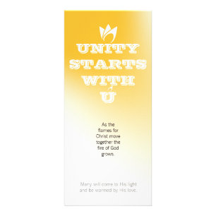 UNITY STARTS WITH U (white fire) & Logo Rack Card