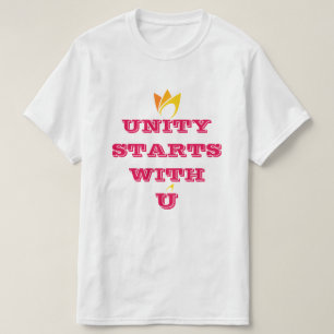 UNITY STARTS WITH U (yellow to orange fire) custom T-Shirt