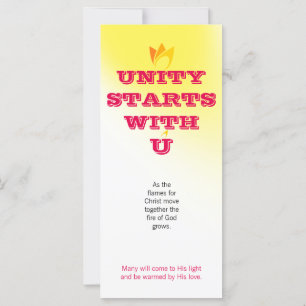 UNITY STARTS WITH U (yellow to orange fire) & Logo