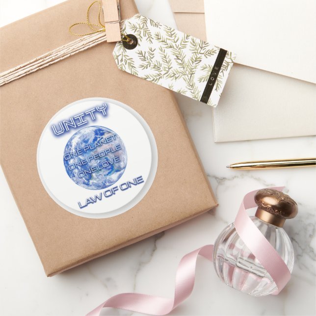 UNITY stickers! UNITE Planetary Stickers! Classic Round Sticker (Gifting)