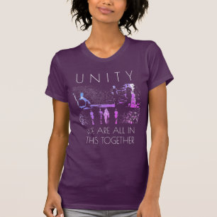 "Unity, Together" Inspiration Magenta Blue White T-Shirt