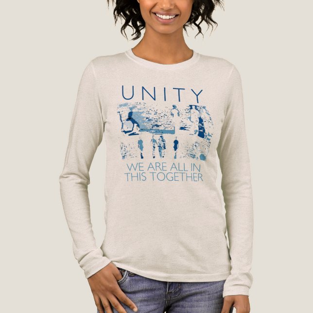 "Unity, Together" Inspirational Dark Turquoise  Tri-Blend Shirt (Front)