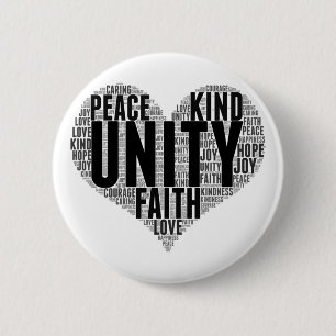 Unity Wordcloud Be Kind Stop Bullying Orange Unity 6 Cm Round Badge