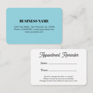 Universal appointment reminder card template