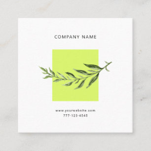 Universal business card with botanic flower.