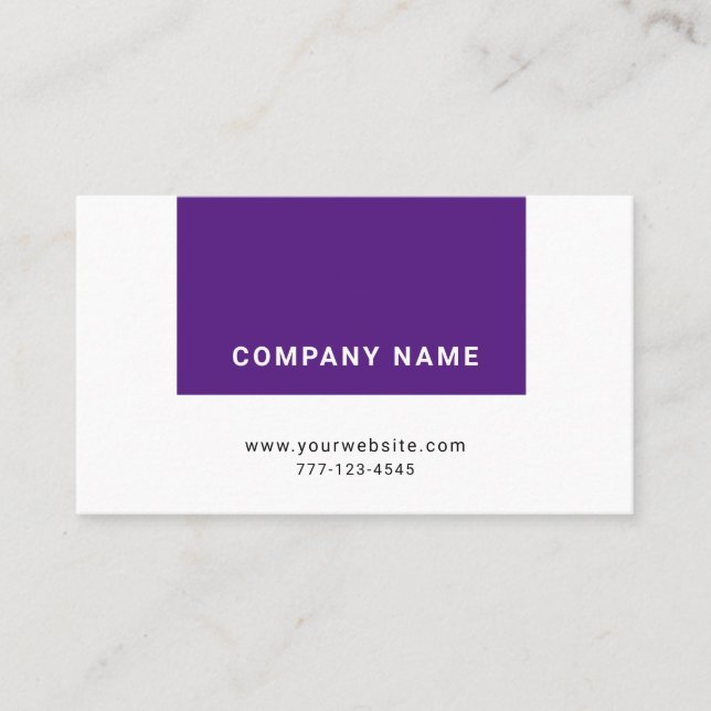 Universal business card with colour insert. (Front)