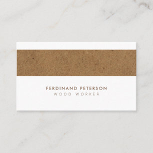 Universal business card with wood texture.