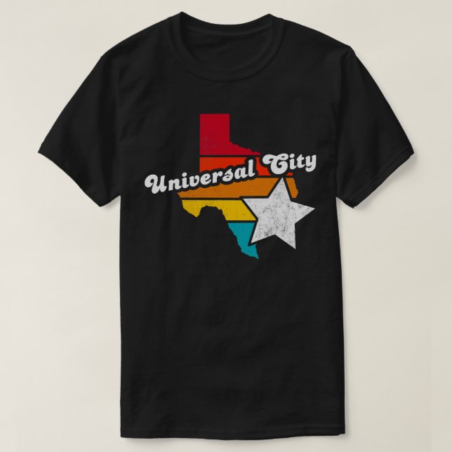 Universal City Texas Vintage Distressed Souvenir T-Shirt (Design Front)