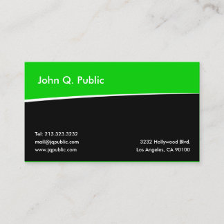 Universal colour with Black Business Card