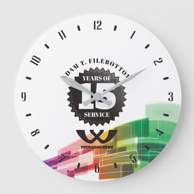 Universal employee anniversary recognition gift large clock (Front)