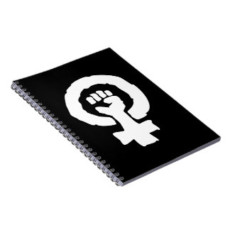 Universal Female symbol Solidarity hand Spiral Notebook