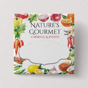 Universal fruit vegetable mix catering name badge